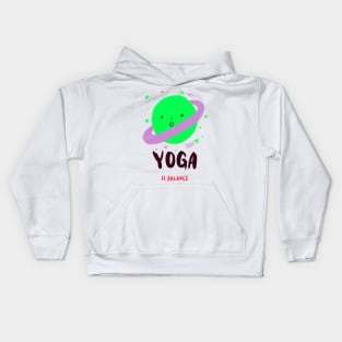 Yoga Is Balance Kids Hoodie